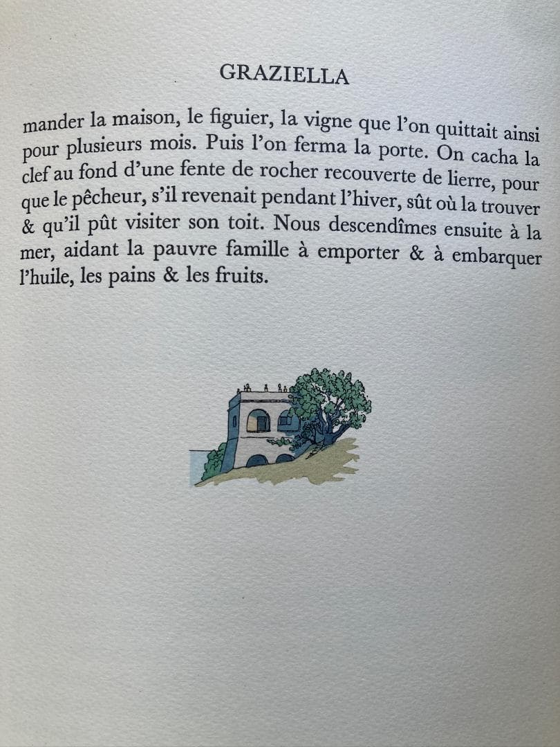 ラマルティーヌ著⭐️A.E.マルティ挿絵本『Graziella』1948年