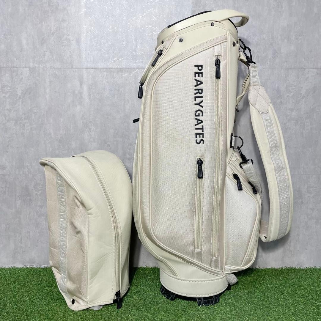 PEARLY GATES パーリーゲイツ キャディバッグ ゴルフバッグ ベージュ