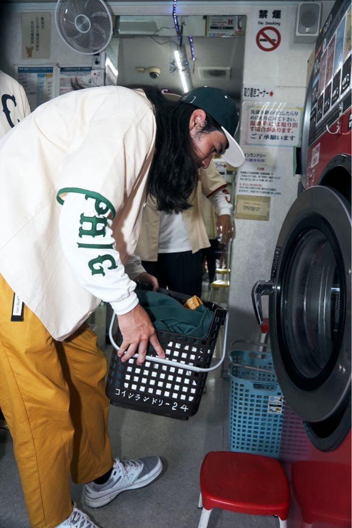 ゴルフ クラシック ベースボール コットン ノーカラー シャツ　グリーン