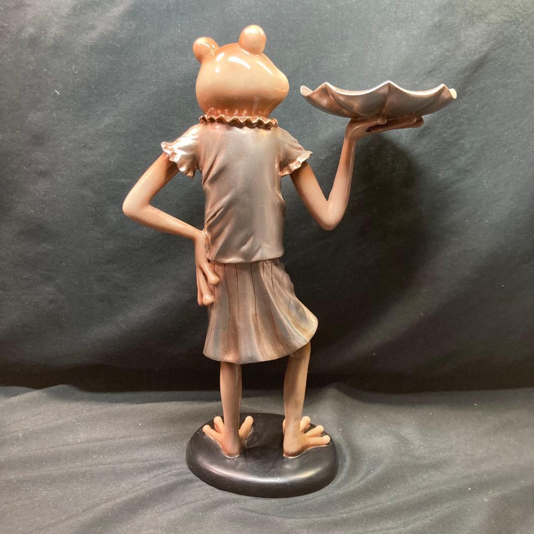 【美品】ペアカエル 置物 小物置き インテリア飾り 樹脂製