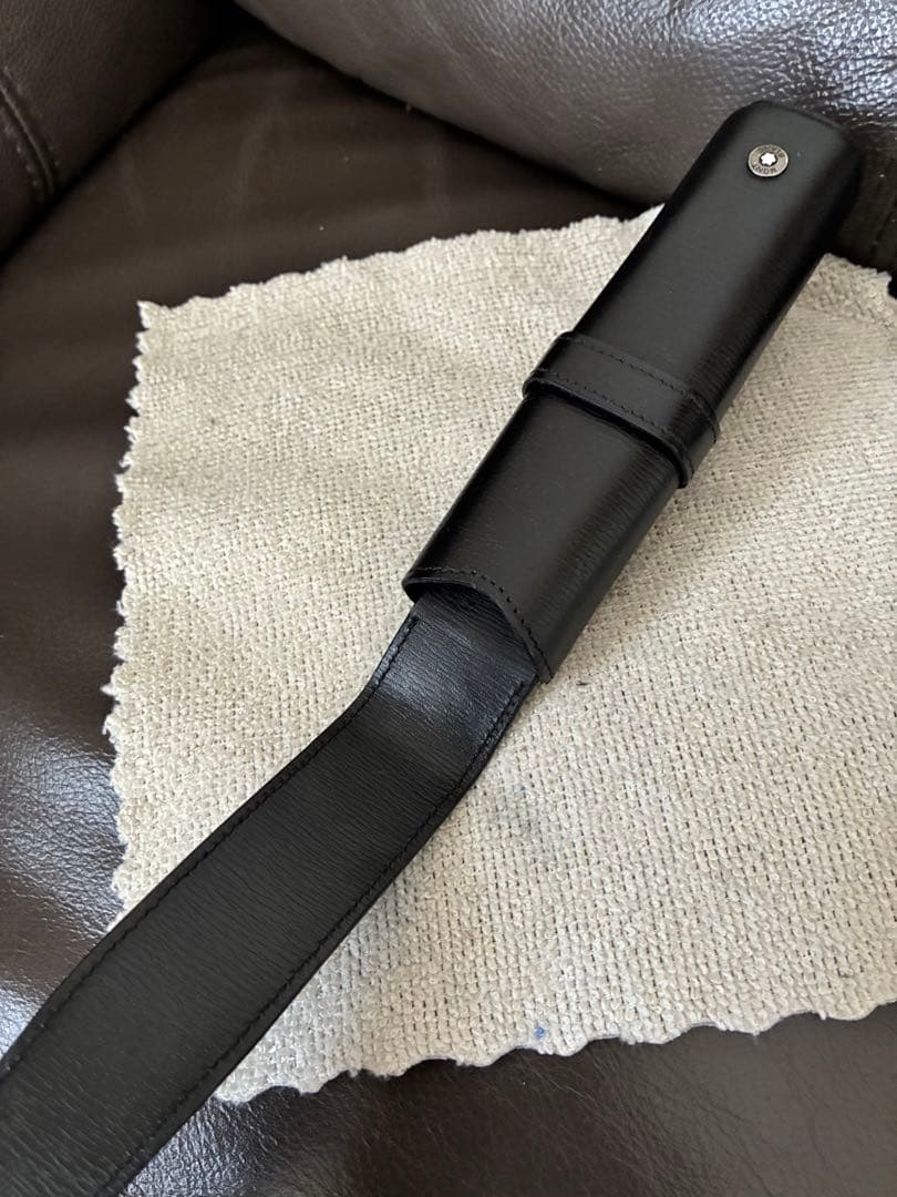◾️極美品◾️MONT BLANC モンブラン◾️ 黒革製◾️1 本／2本差し◾️