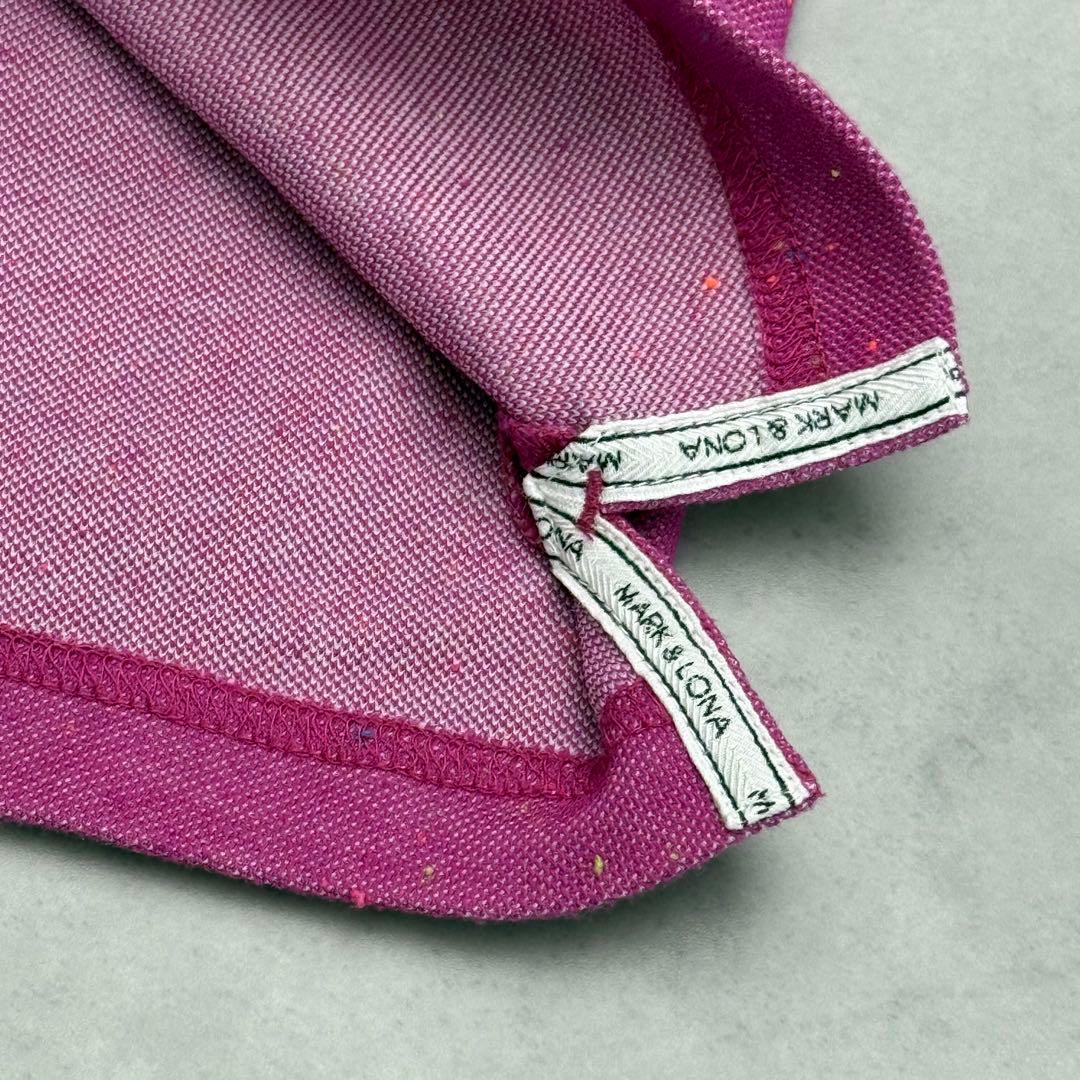 美品 MARK & LONA マークアンドロナ ポロシャツ ピンク L