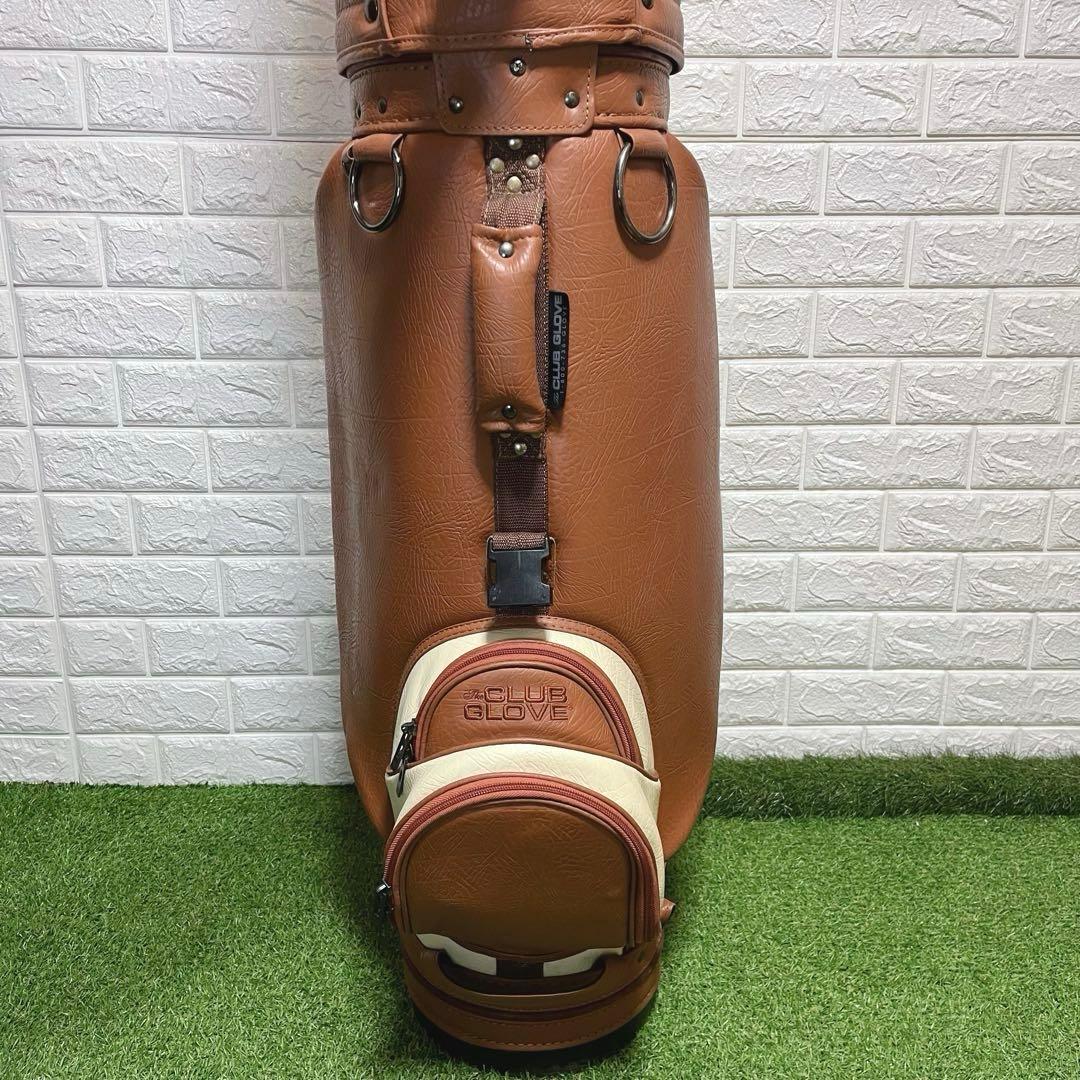 極美品 入手困難 CLUBGLOVE レトロ オールレザー 9型キャディバッグ