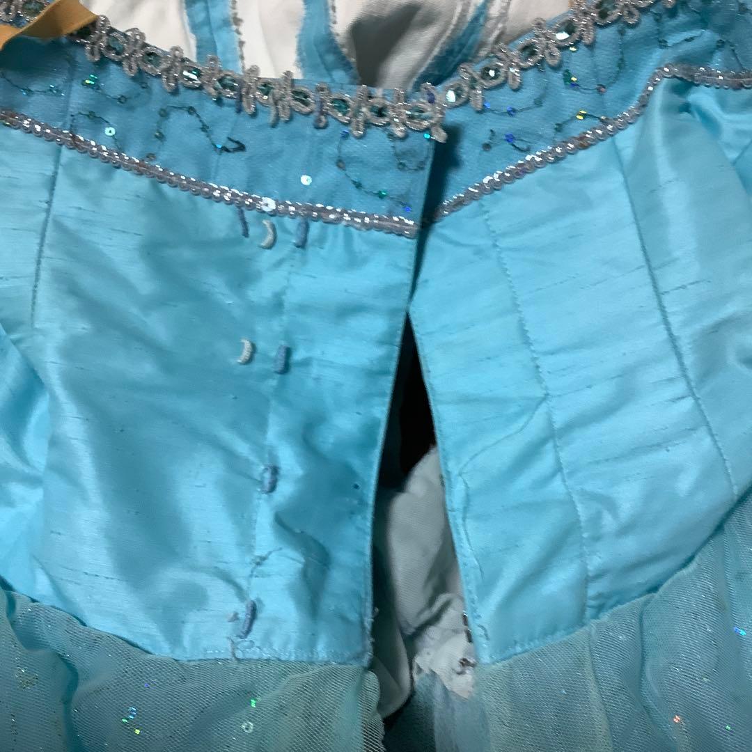 バレエ衣装　チュチュ　水色　頭飾り付き