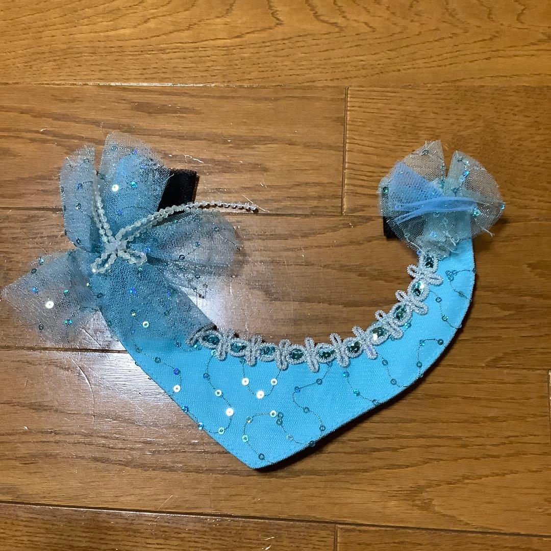 バレエ衣装　チュチュ　水色　頭飾り付き