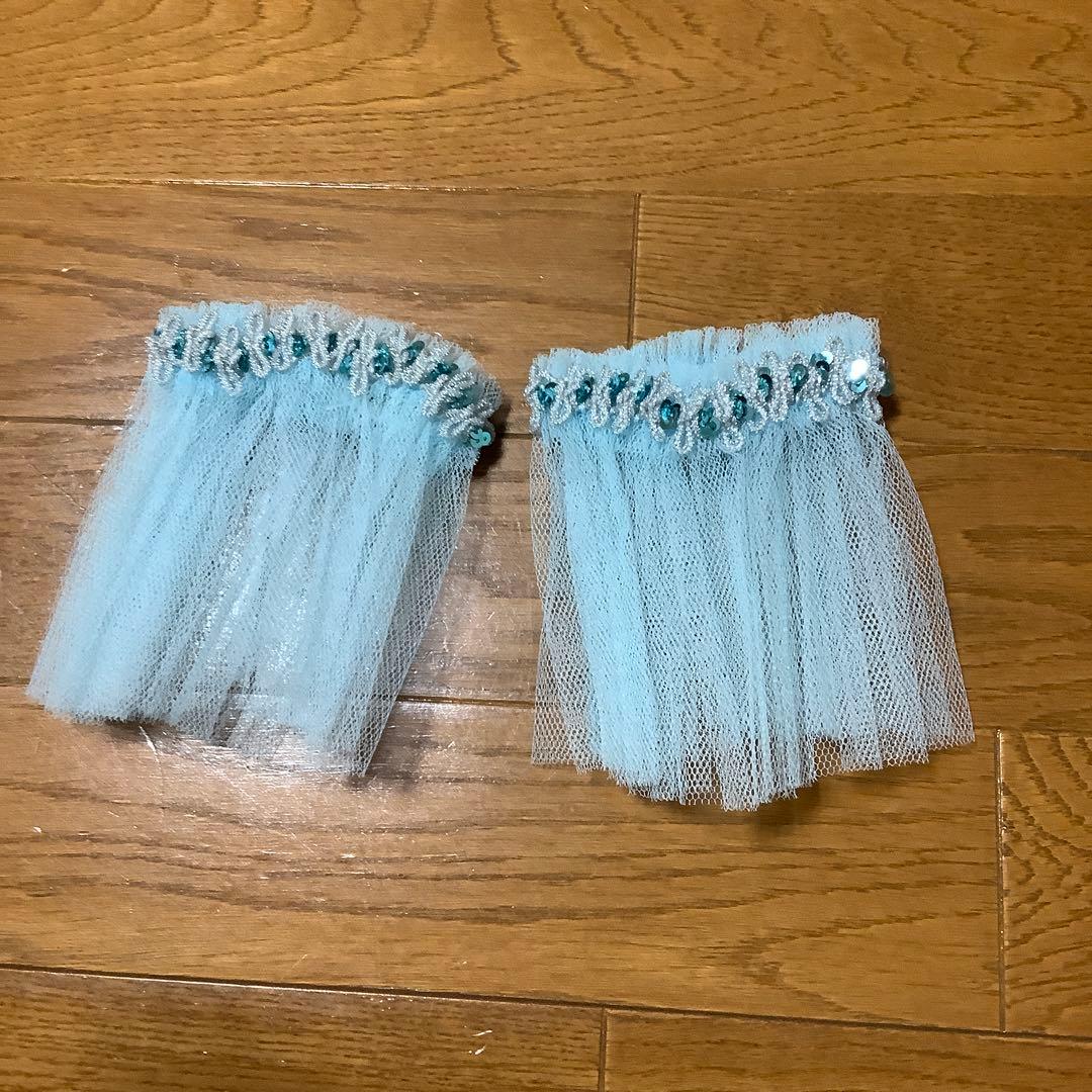 バレエ衣装　チュチュ　水色　頭飾り付き