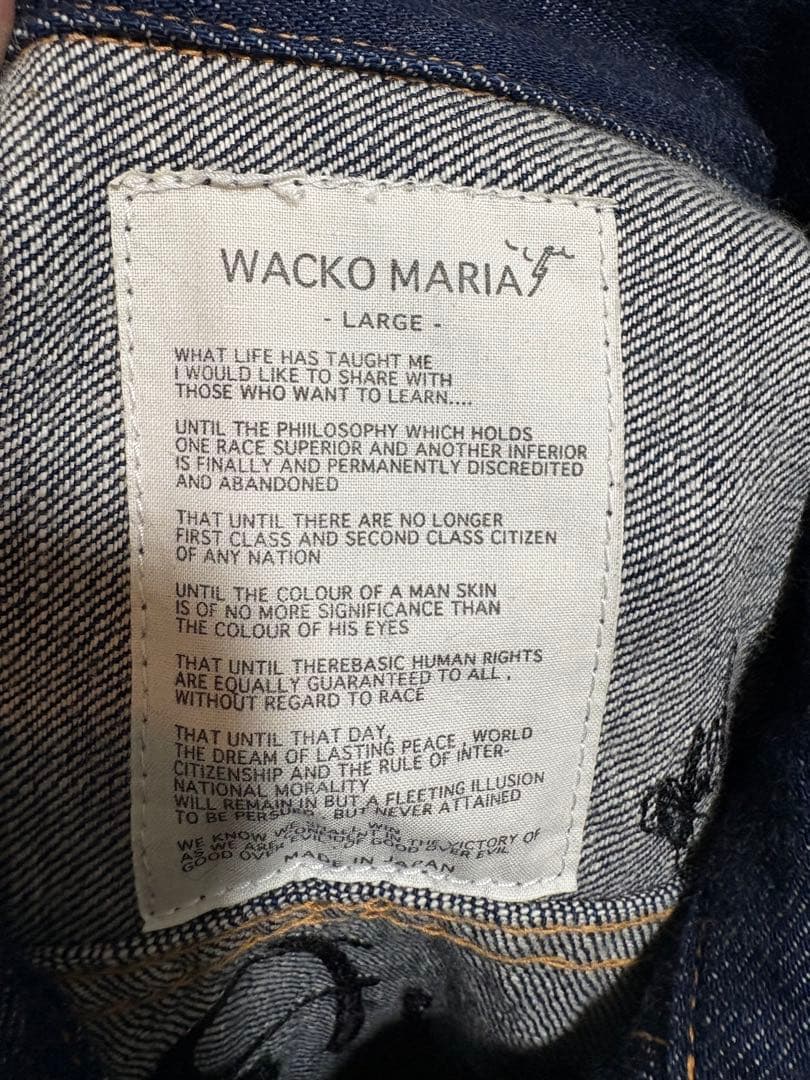 WACKO MARIA ワコマリア　デニムジャケット　サイズL