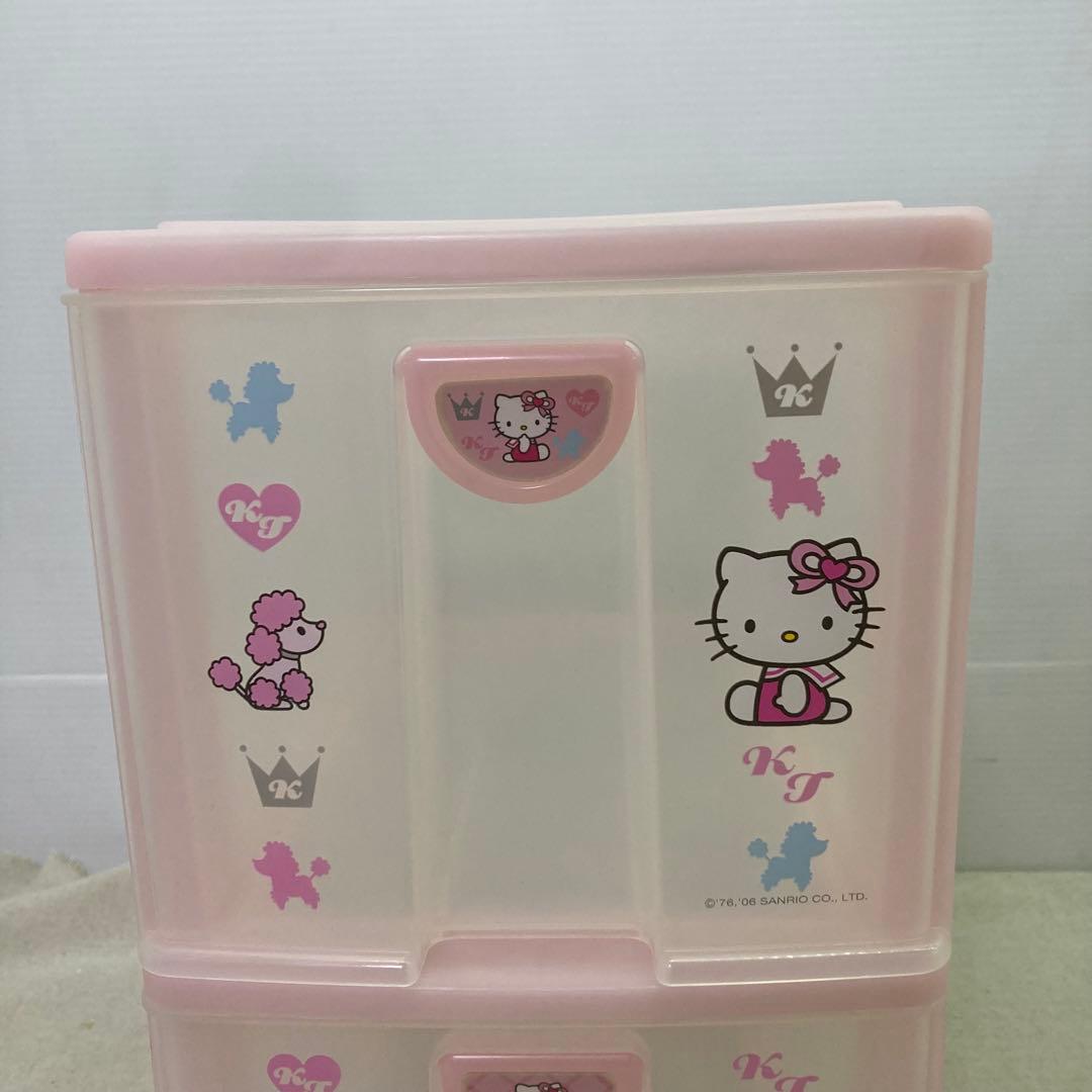 【2006年製★レア】ハローキティ　クリアチェスト　２段　引き出し　サンリオ