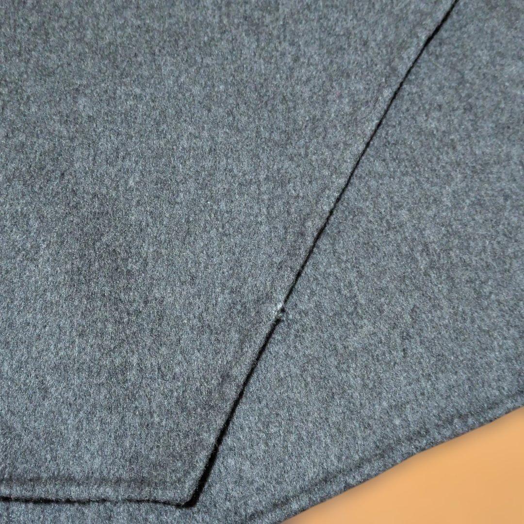 ハナエモリ　チャコールグレーケープコート カシミヤ100%