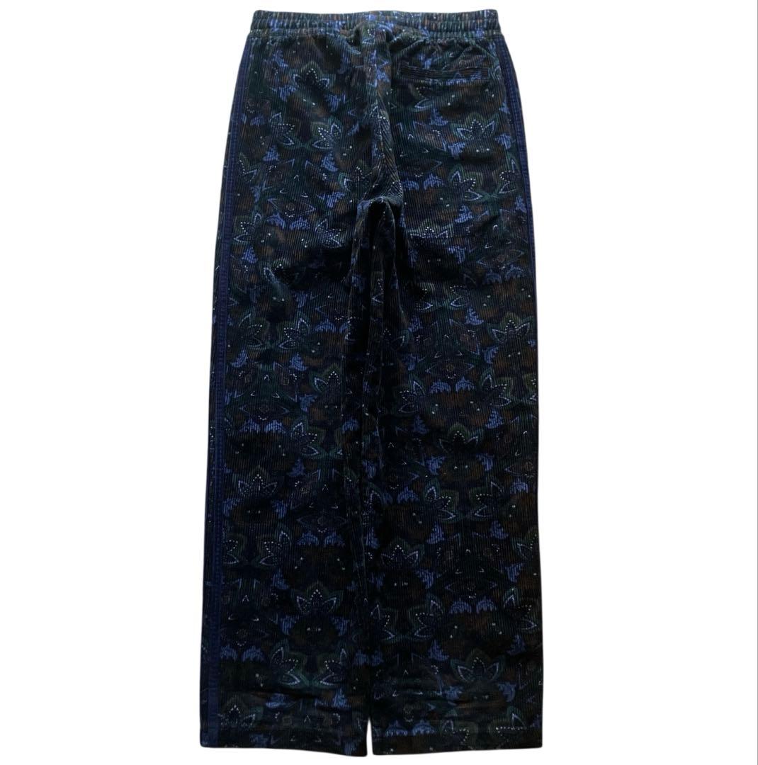 極太 adidas originals 総柄コーデュロイバギートラックパンツ