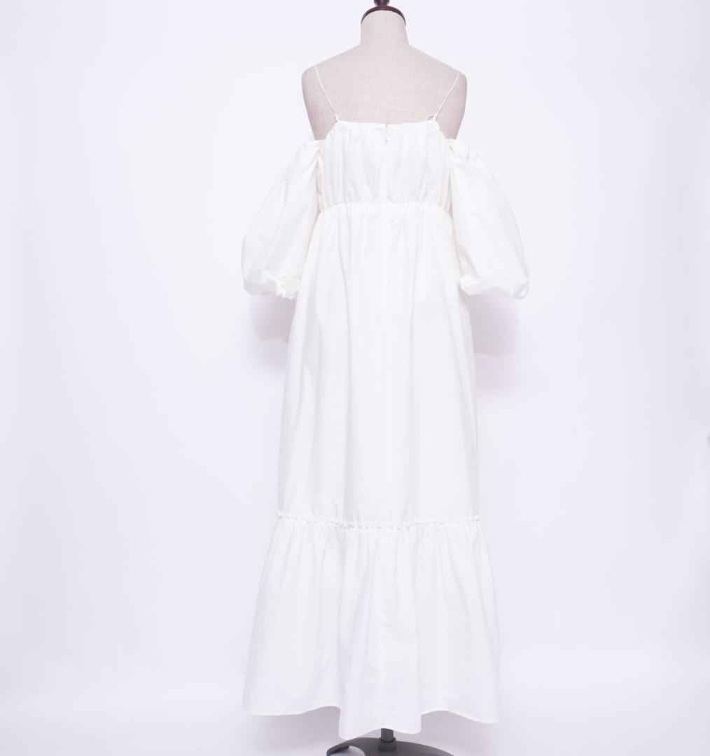 ラブティックボンボン ボリュームスリーブワンピース 白 サイズ38*LD1608