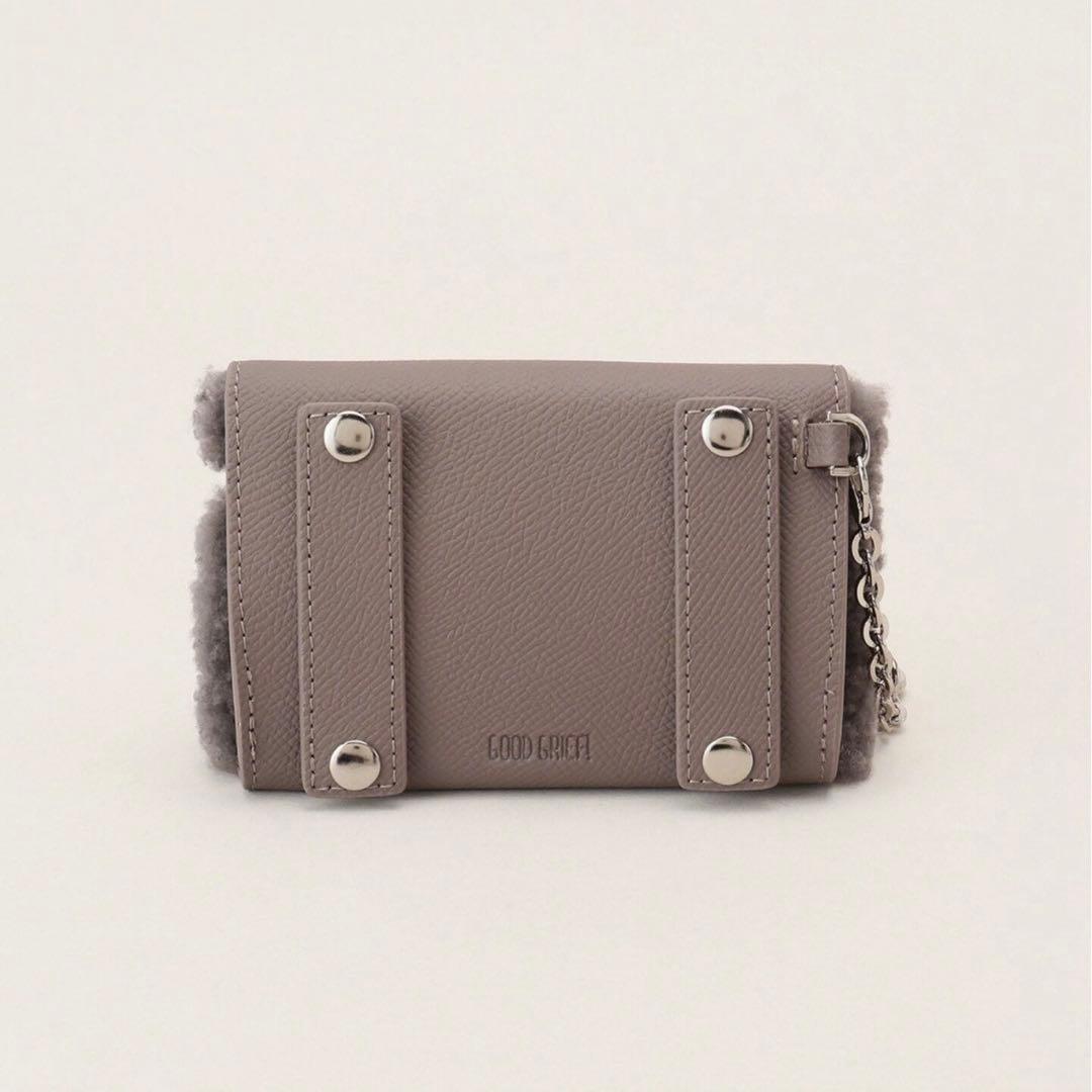 【GOOD GRIEF!/グッド グリーフ】ボア　コンパクトケース　チェーン