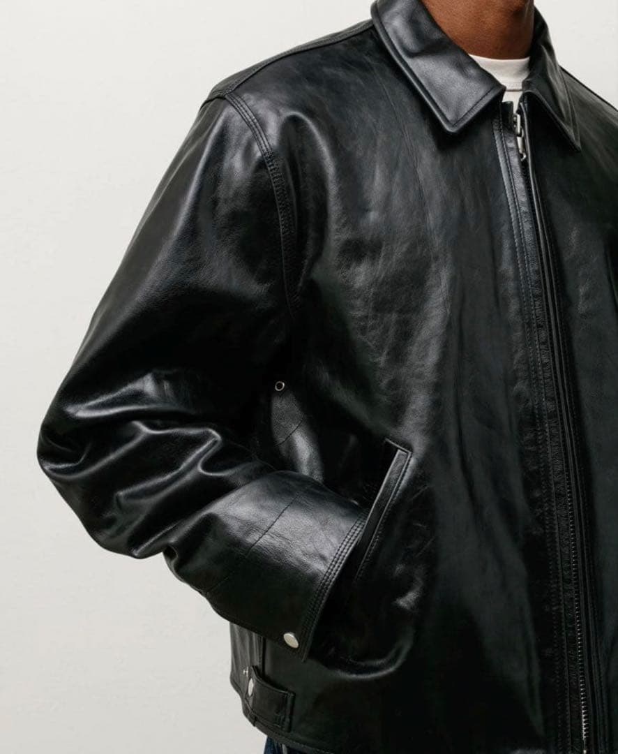 Stussy Garage Jacket Leather ジャケット レザー M