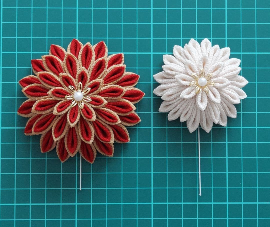 つまみ細工 つまみ細工髪飾り 成人式 結婚式 七五三 卒業式 髪飾り