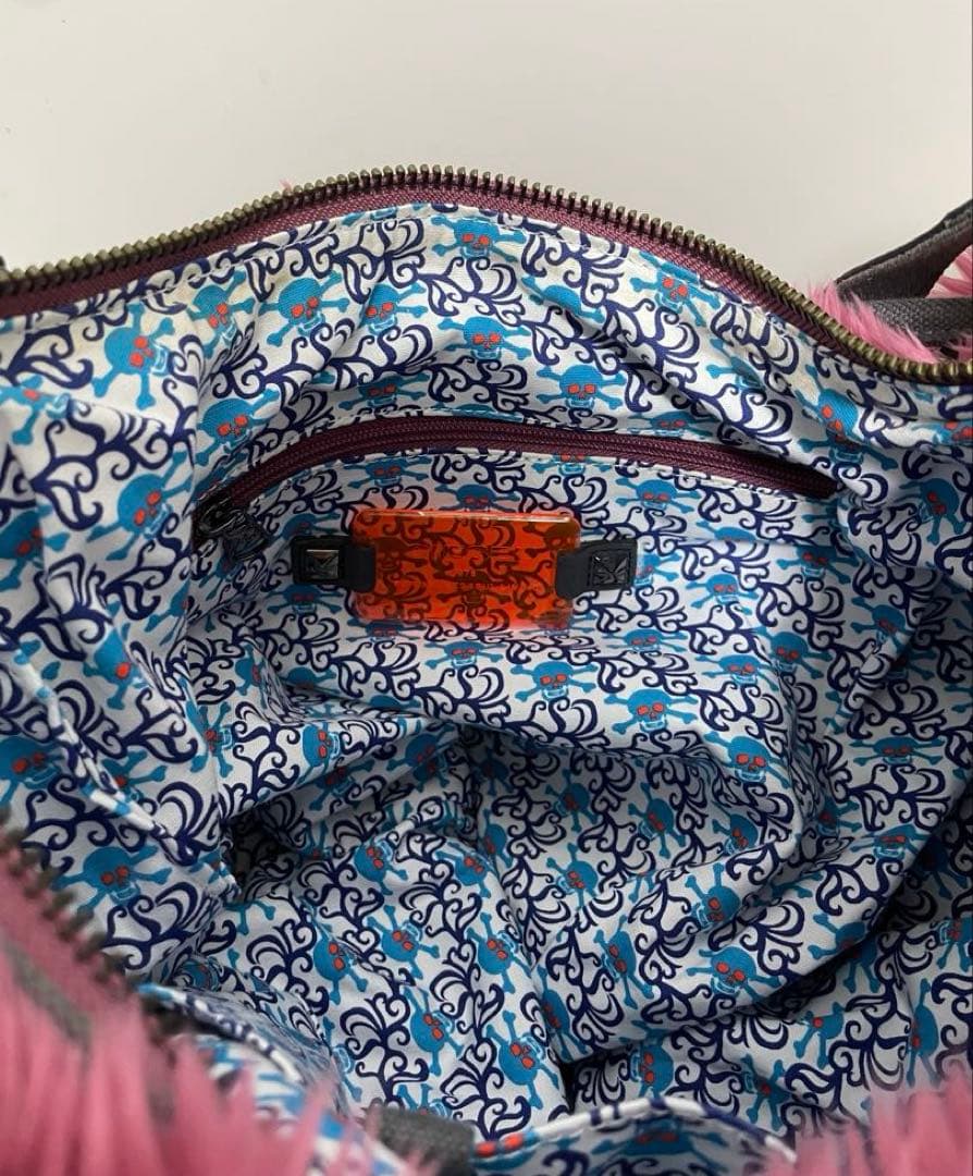 【DIESEL】新品ピンクファーバッグ【送料込み】