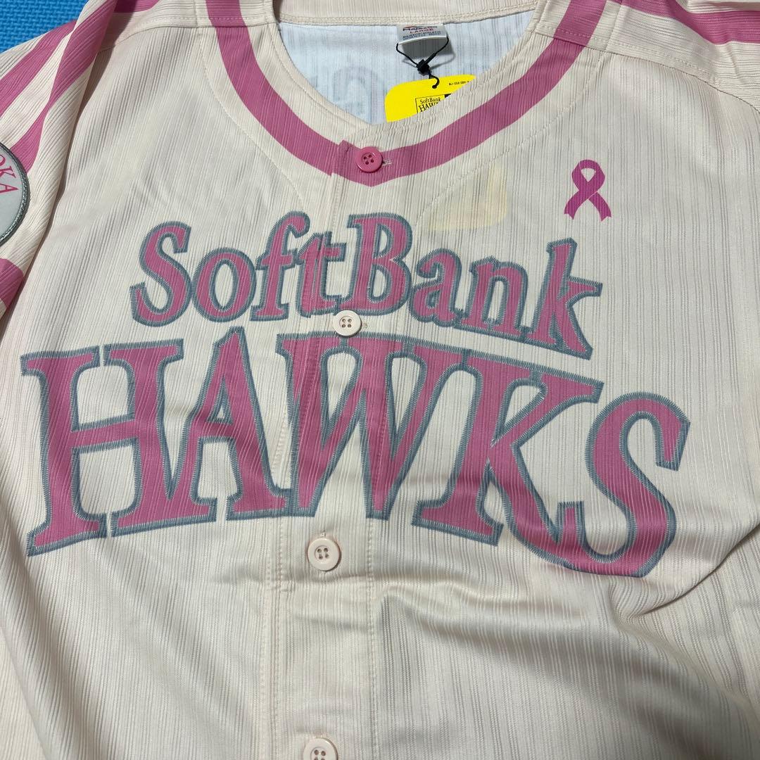 【新品未使用】ソフトバンクホークス柳田悠岐 ピンクリボンユニフォーム L