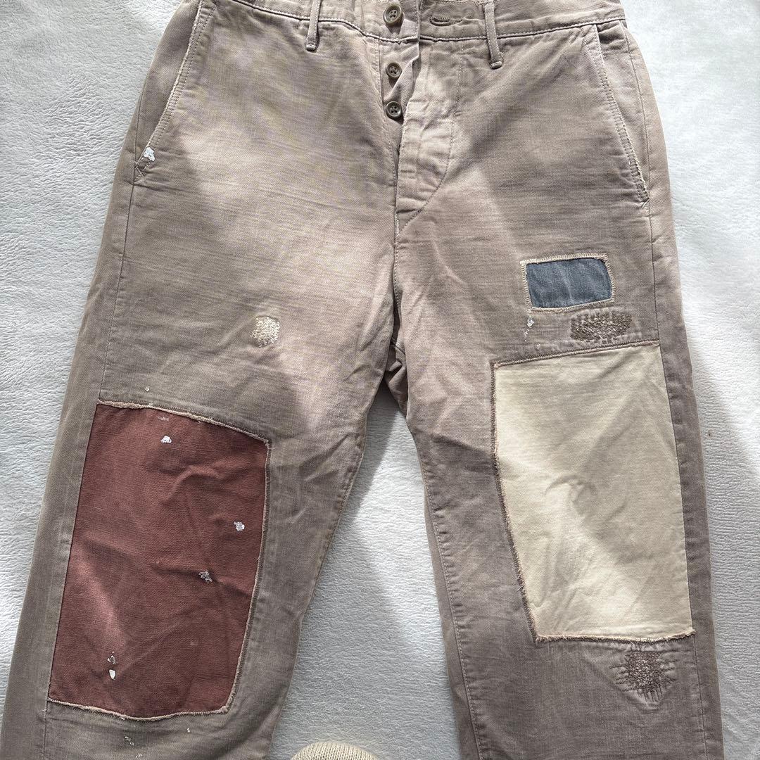 KAPITAL パッチワーク ワークパンツ ベージュ！！