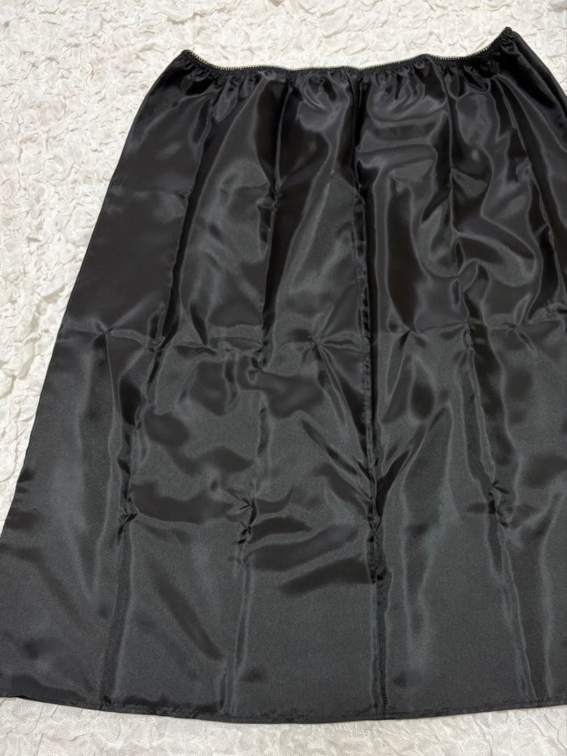 タグ付新品✨23区　シンプル　ブラック　ロング　フレア　ワンピース　ペチコート付