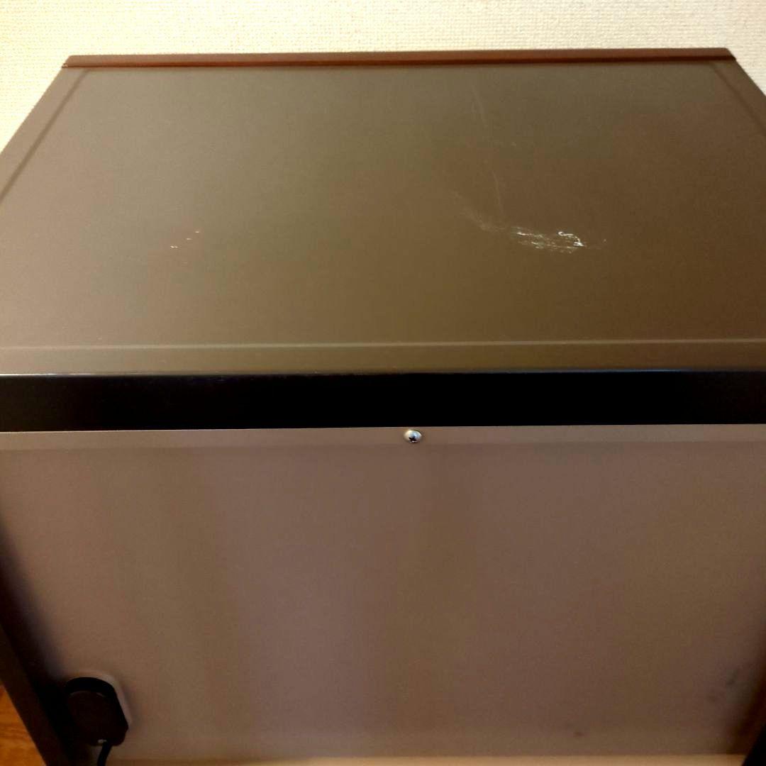 ダークブラウン キッチン収納ラック レンジ台　米びつ　引き出し　開き2段