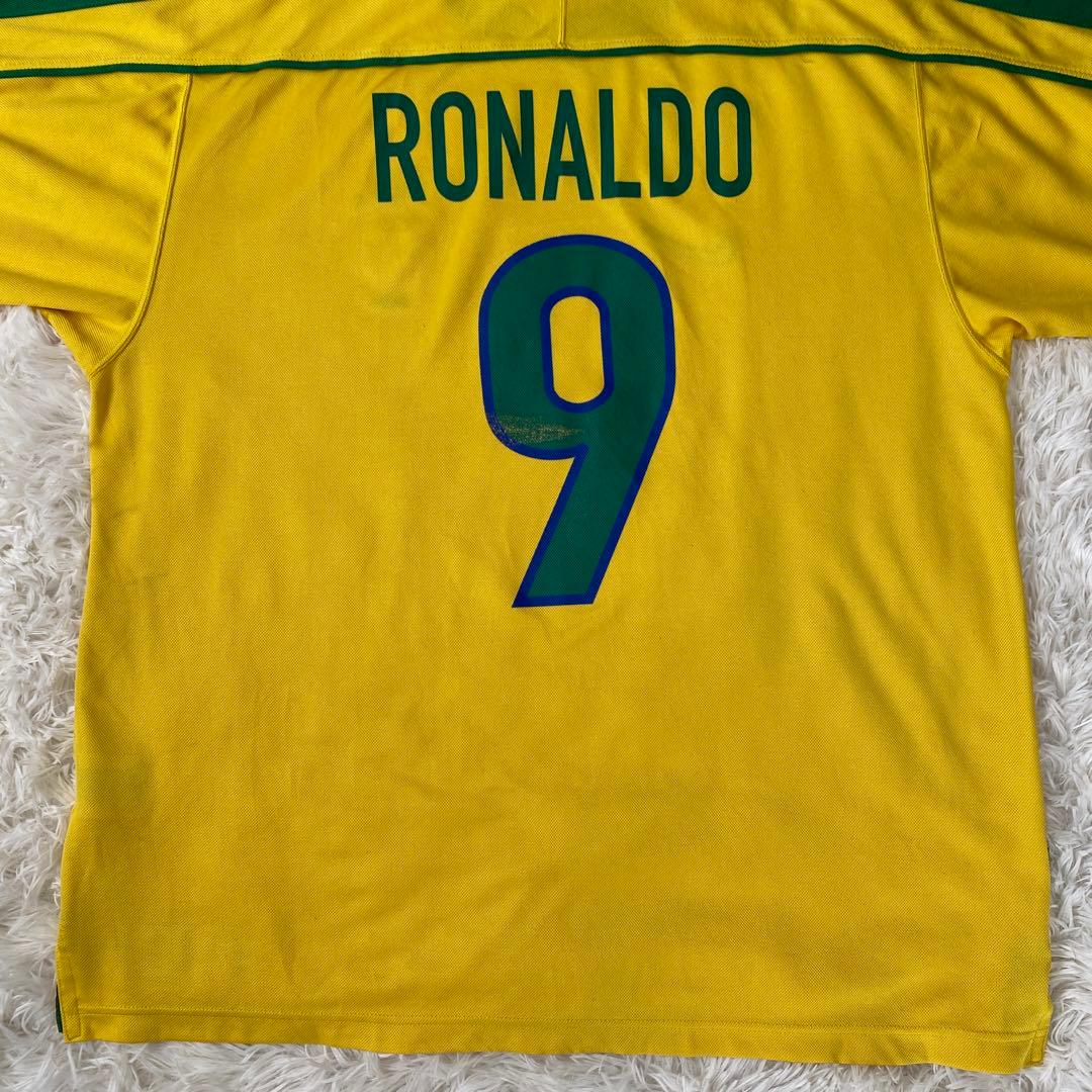 【ナイキ】　ブラジル代表　ロナウド　98フランスW杯　当時物　イギリス製　XL