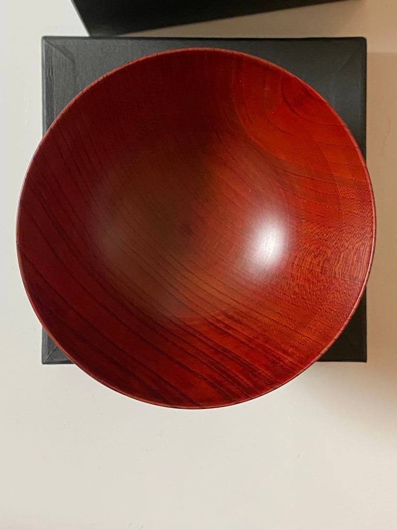 山中漆器 喜八工房 汁椀 （小） ペア 欅 天然木 飯椀 漆器 フリーボール