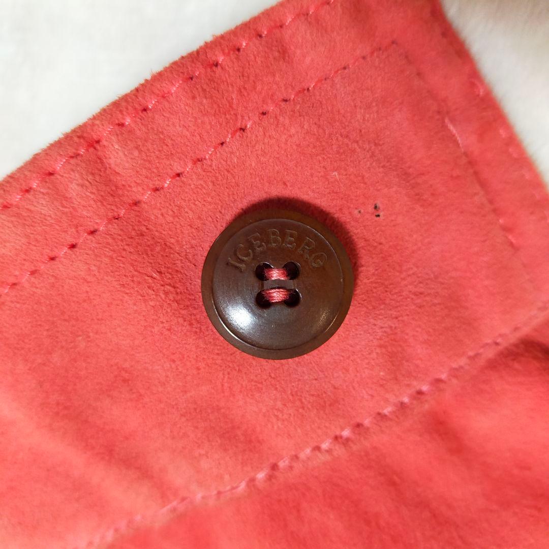 希少　90S　イタリア製　ICEBERG　オールレザー　スエードブルゾン