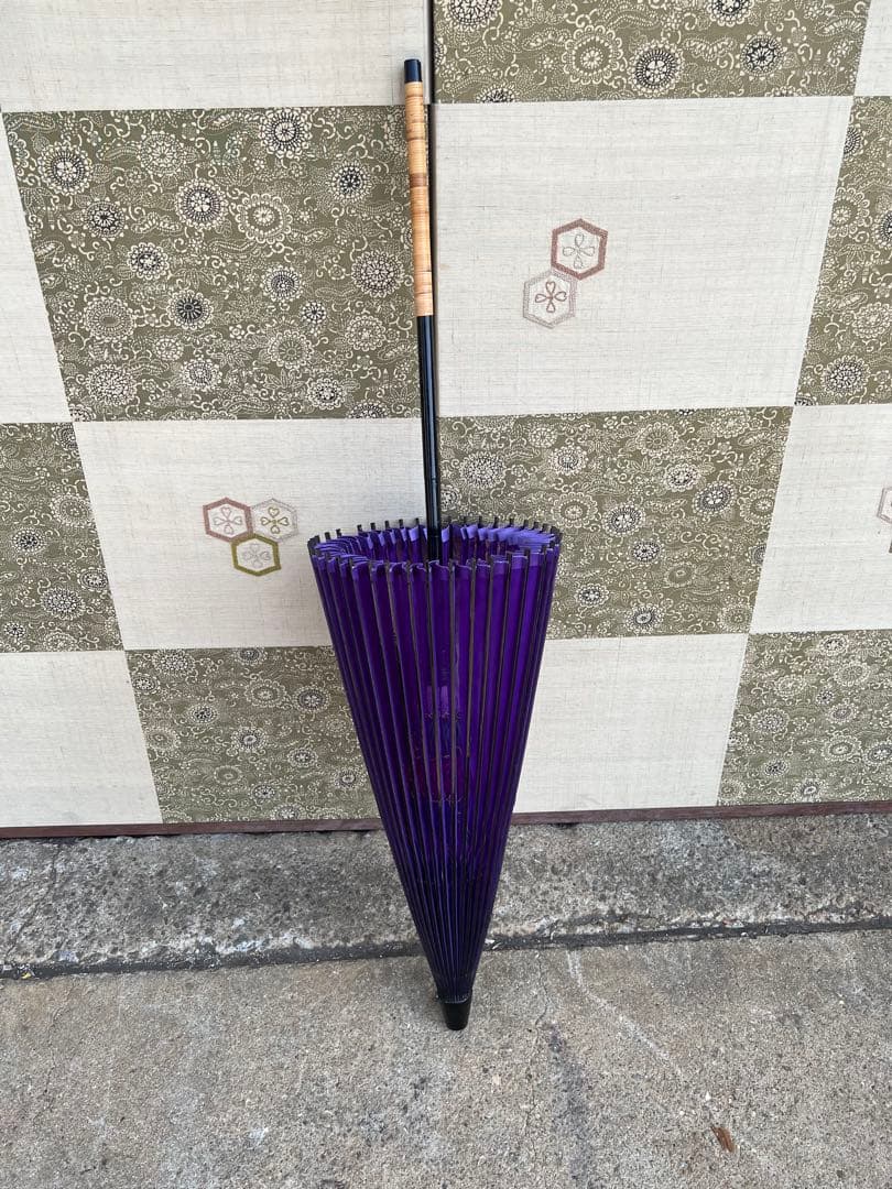 紫蛇の目傘　番傘　和傘　傘　二段継　舞踊　大衆演劇　着物　撮影