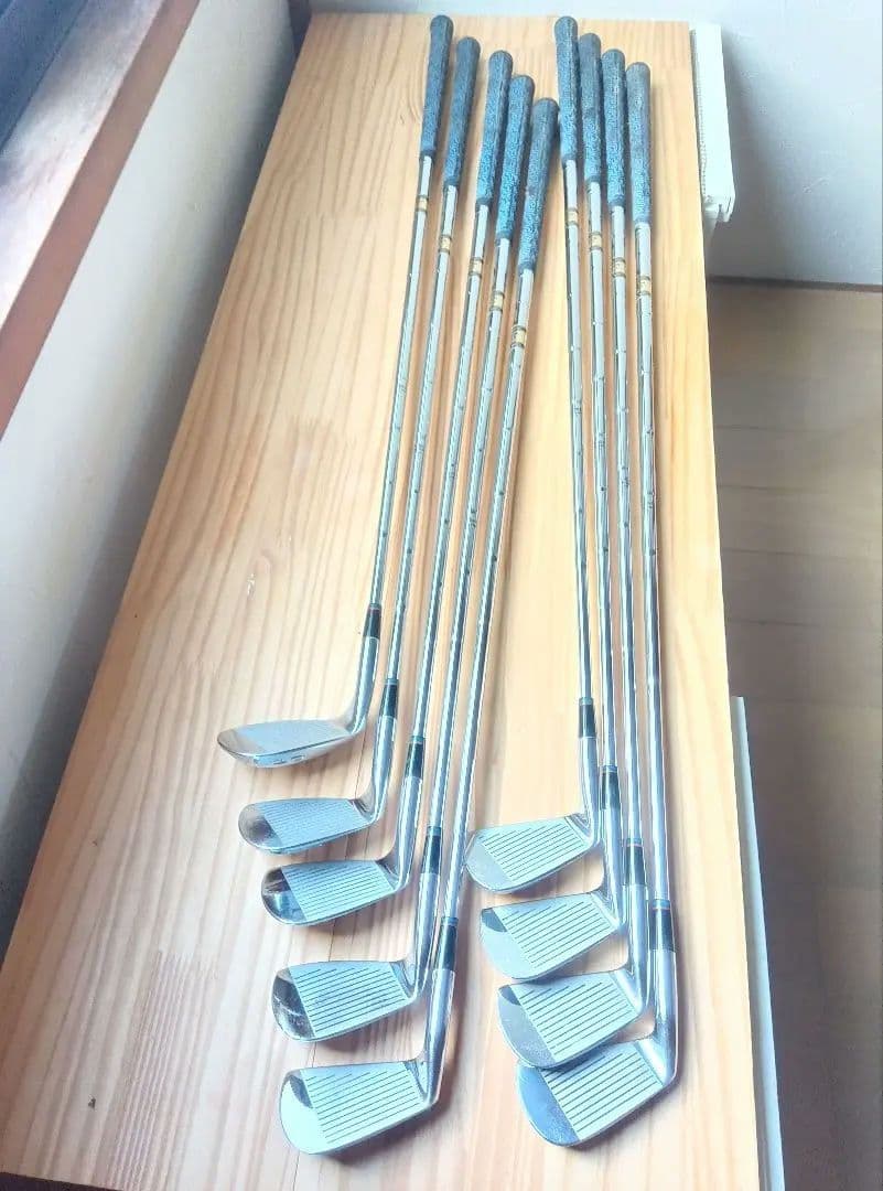 ブリジストン ジャンボ尾崎モデル、右利き用、アイアン 9本 セット、中古品