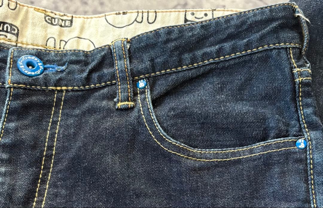 CUNE 2連うさぎ デニムパンツ 日本製 サイズ34