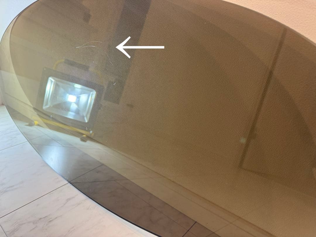 モダンセンターガラステーブル 木製　幅109㎝奥行44.5㎝高さ37.5㎝