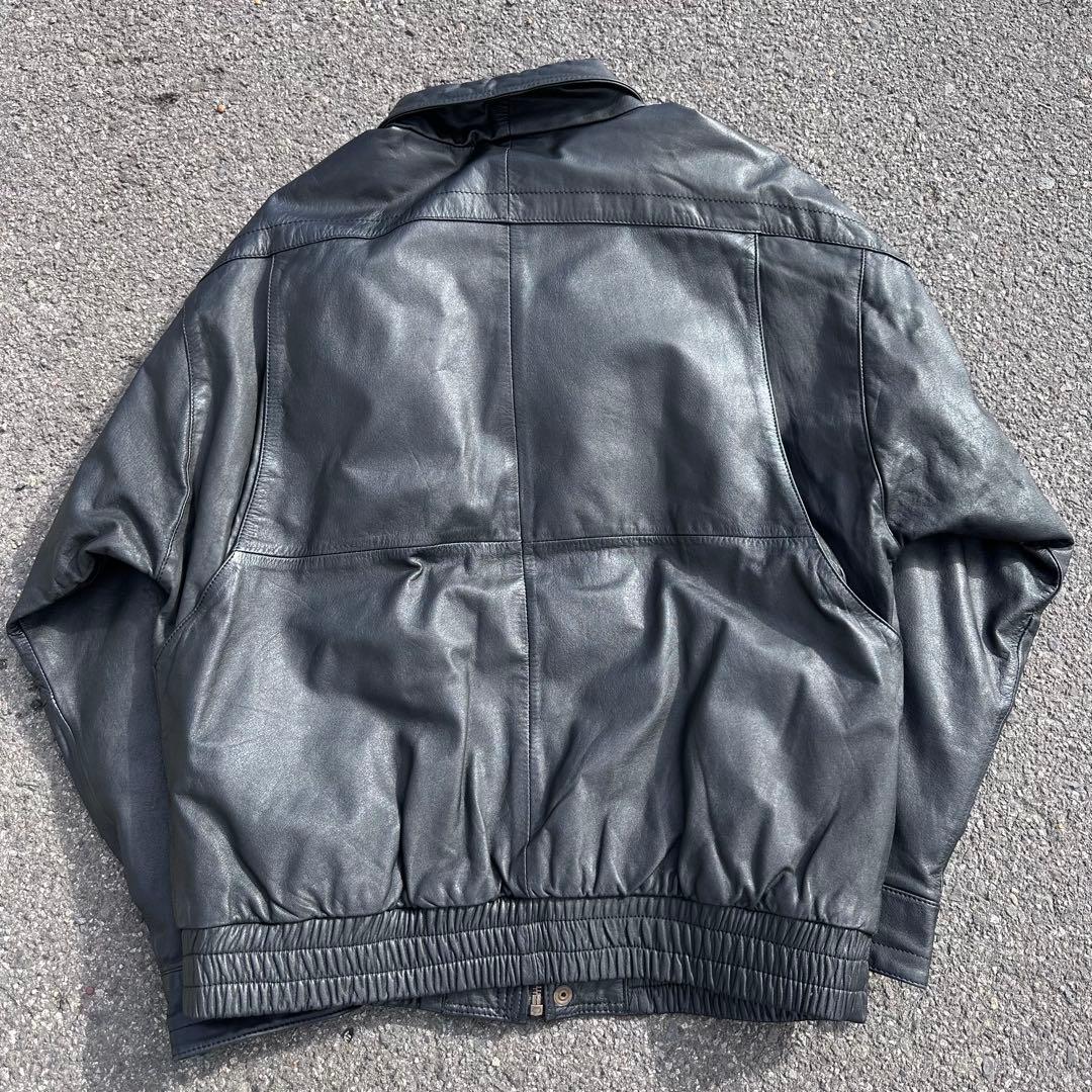 【美品】 Valentino uomo レザーブルゾン old 黒 最終値下げ