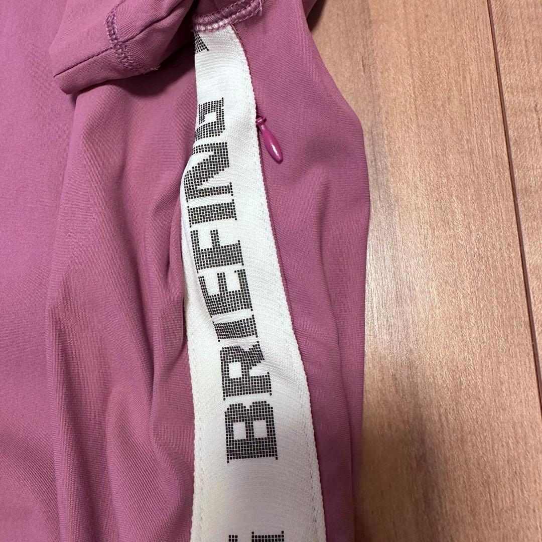 半袖　モックネック　ワンピース　サイズS ライドライン　春夏　パープル　ゴルフ