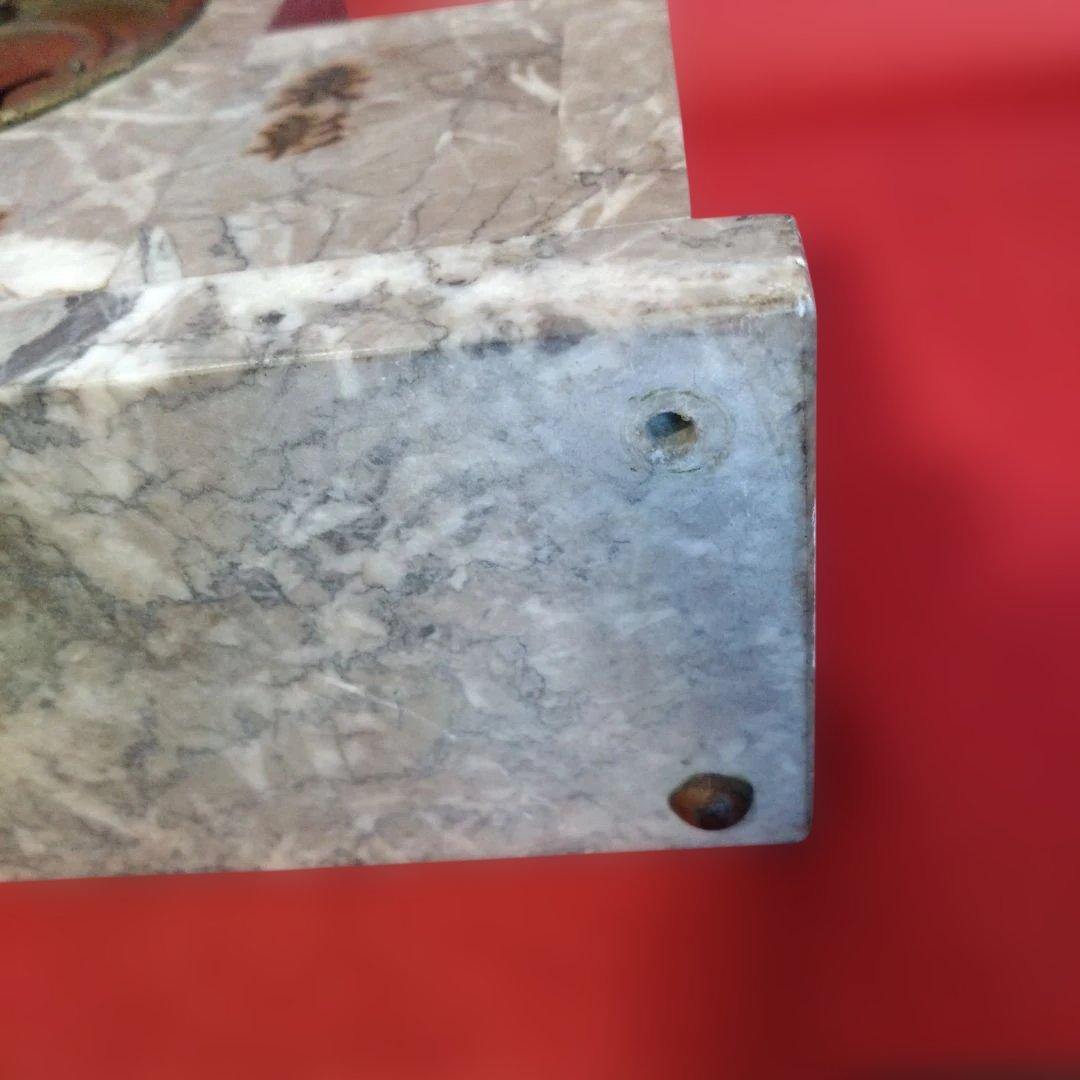 戦前昭和7年茨城縣表彰大理石の置き時計トレードマーク