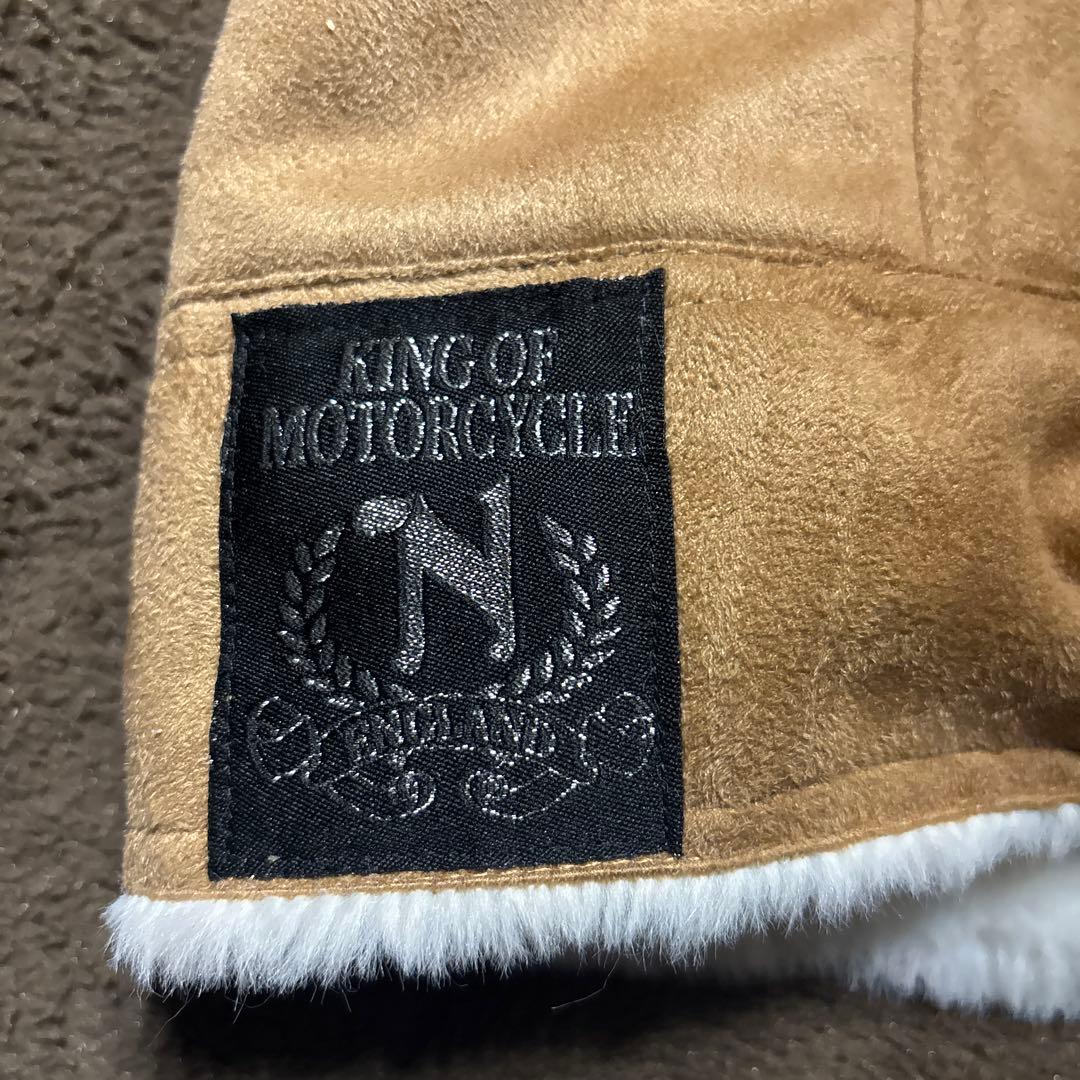 【美品】Norton ボアライニング カジュアルジャケット刺繍デザイン刺繍ロゴＬ