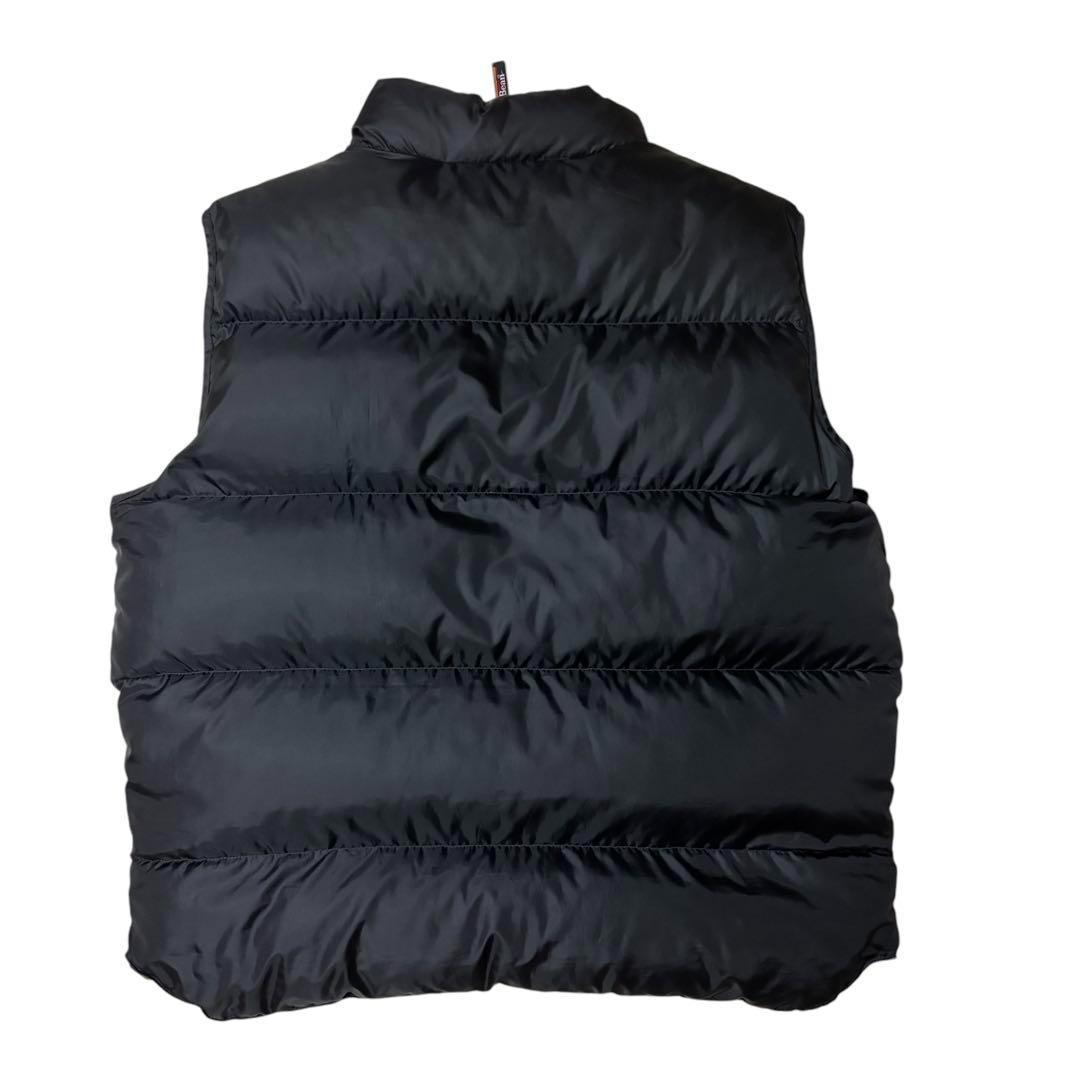 L.L.Beanリバーシブルグースダウンベストブラックブラウン刺繍ロゴ