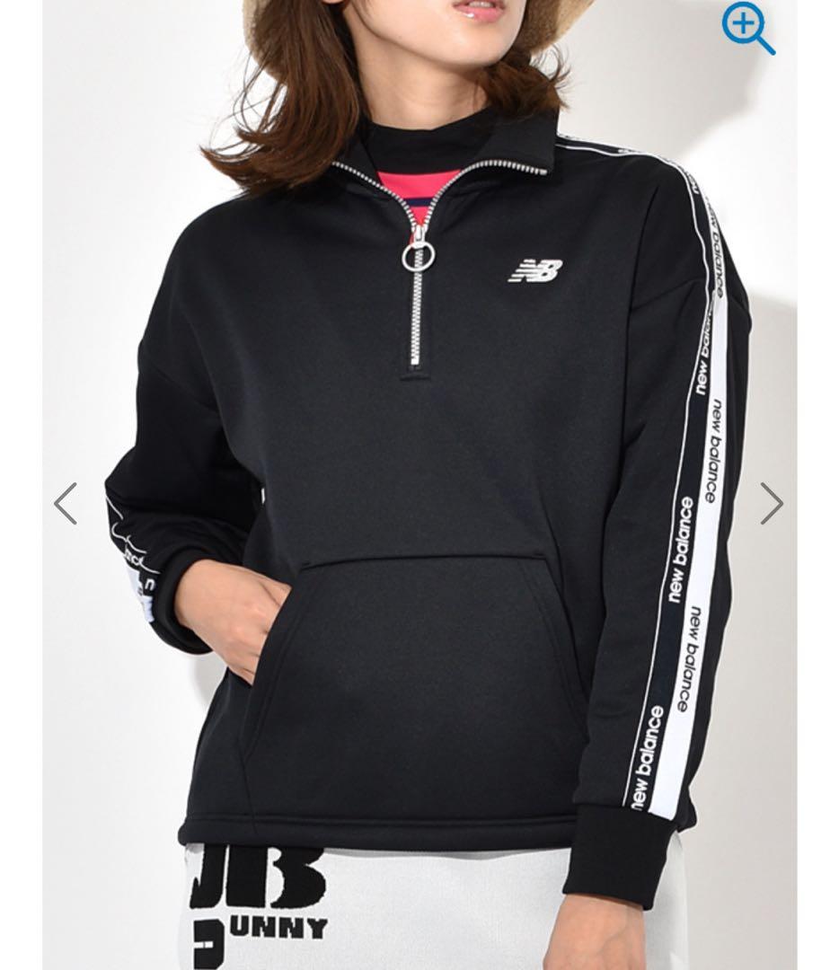 新品　ニューバランスゴルフ　スウェット　ハーフジップ　裏起毛　ブラック　サイズ0