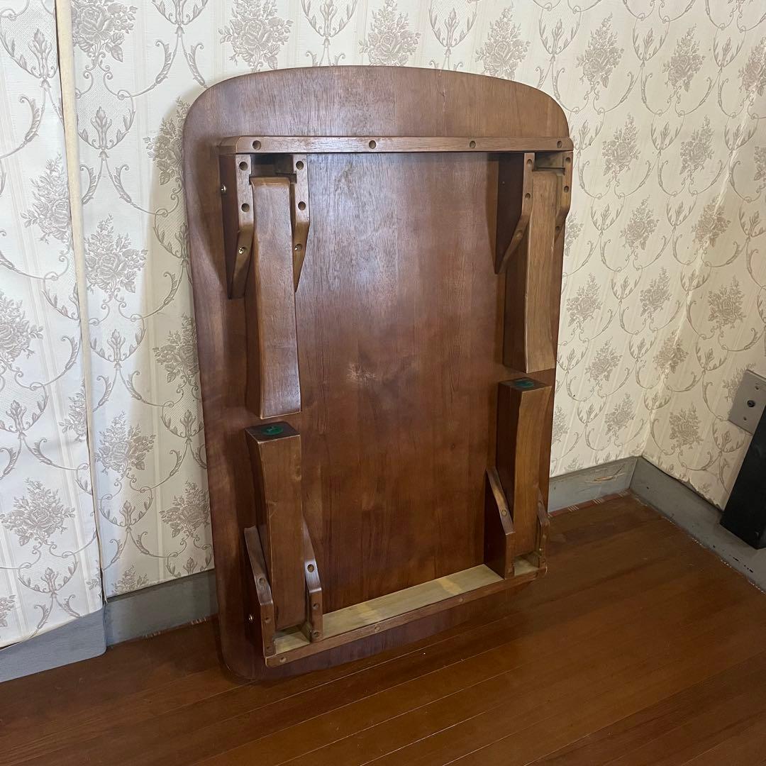 【アンティーク】木製 折り畳み 長方形 ローテーブル コーヒーテーブル 座卓