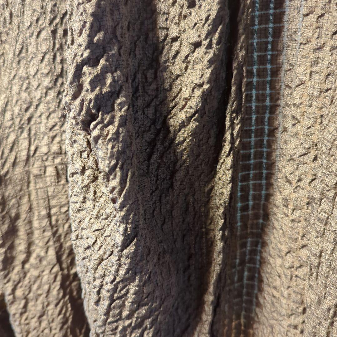 ヨーガンレール　凹凸状のチェック柄オシャレな薄手羽織りジャケット