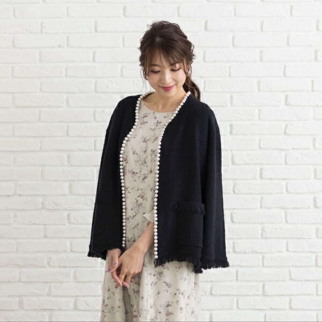 新品　ローズティアラ　オールドローズフロントボタンワンピース　ベージュ　42