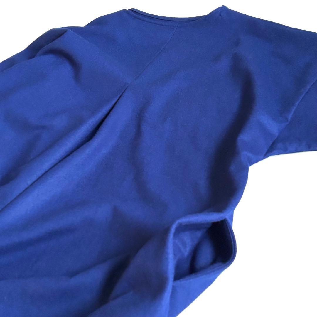 美品 HOUSE OF LOTUS ロングワンピース 圧縮ウール ブルー M