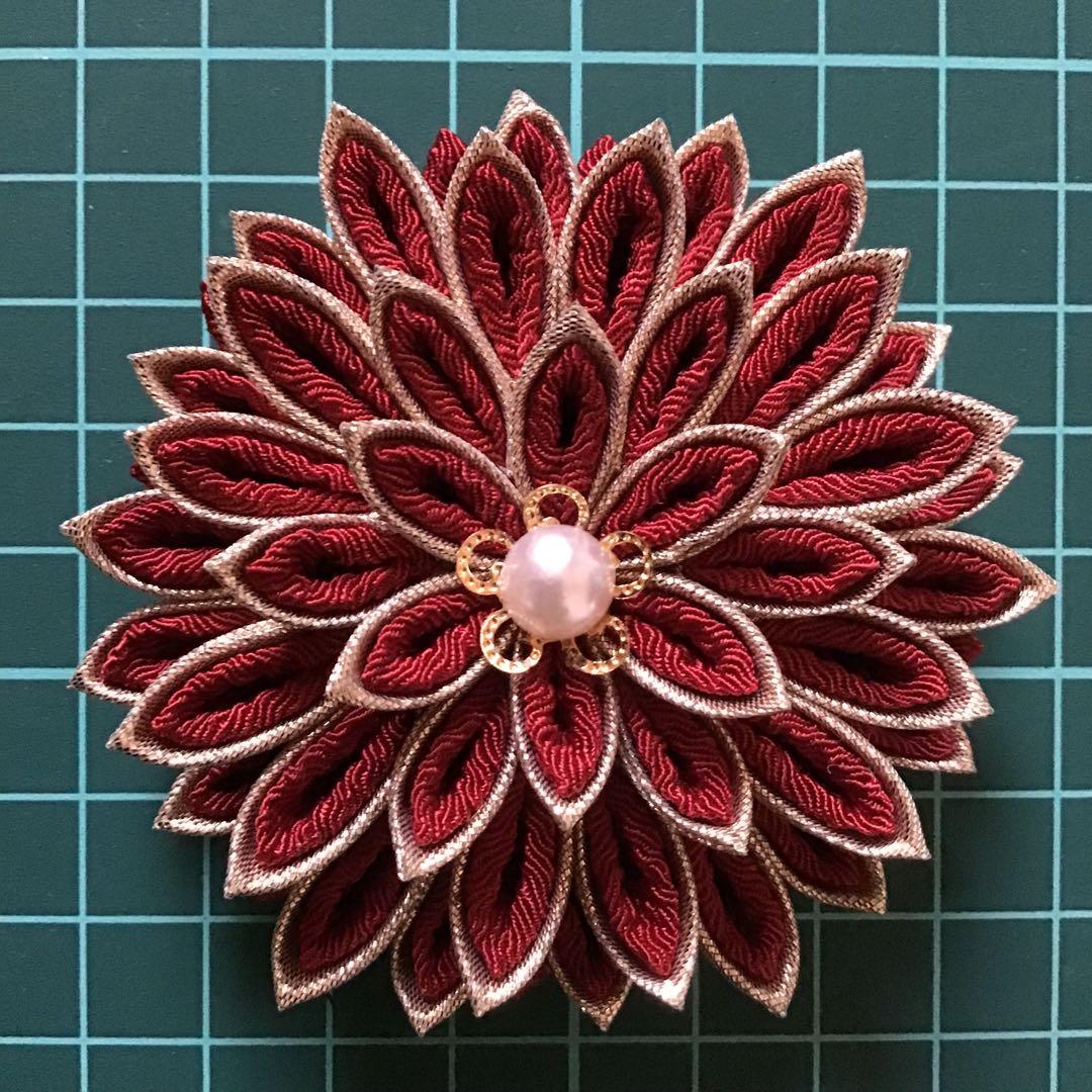 つまみ細工髪飾り　結婚式　成人式　卒業式　前撮り