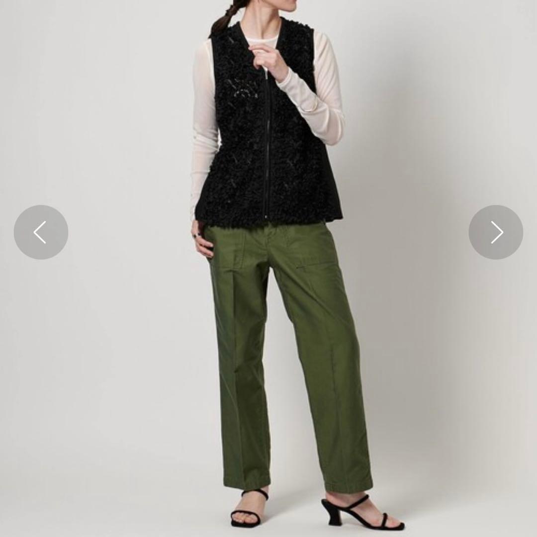 【値下げ】ユナイテッドアローズ☆フラワー チュール ニットベスト☆ブラック☆美品