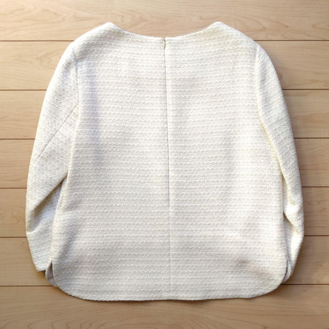 ★未使用★自由区 38 ツイード ブラウス トップス カットソー セレモニー ③