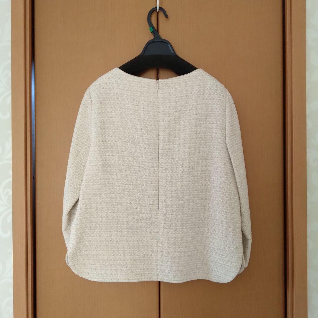 ★未使用★自由区 38 ツイード ブラウス トップス カットソー セレモニー ③