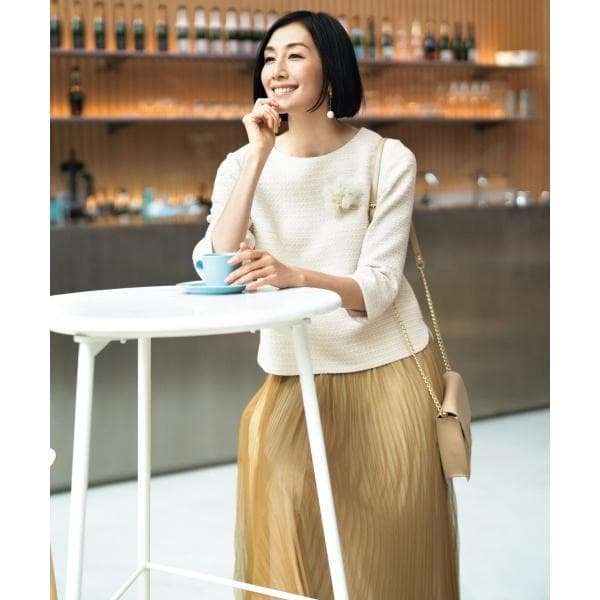 ★未使用★自由区 38 ツイード ブラウス トップス カットソー セレモニー ③