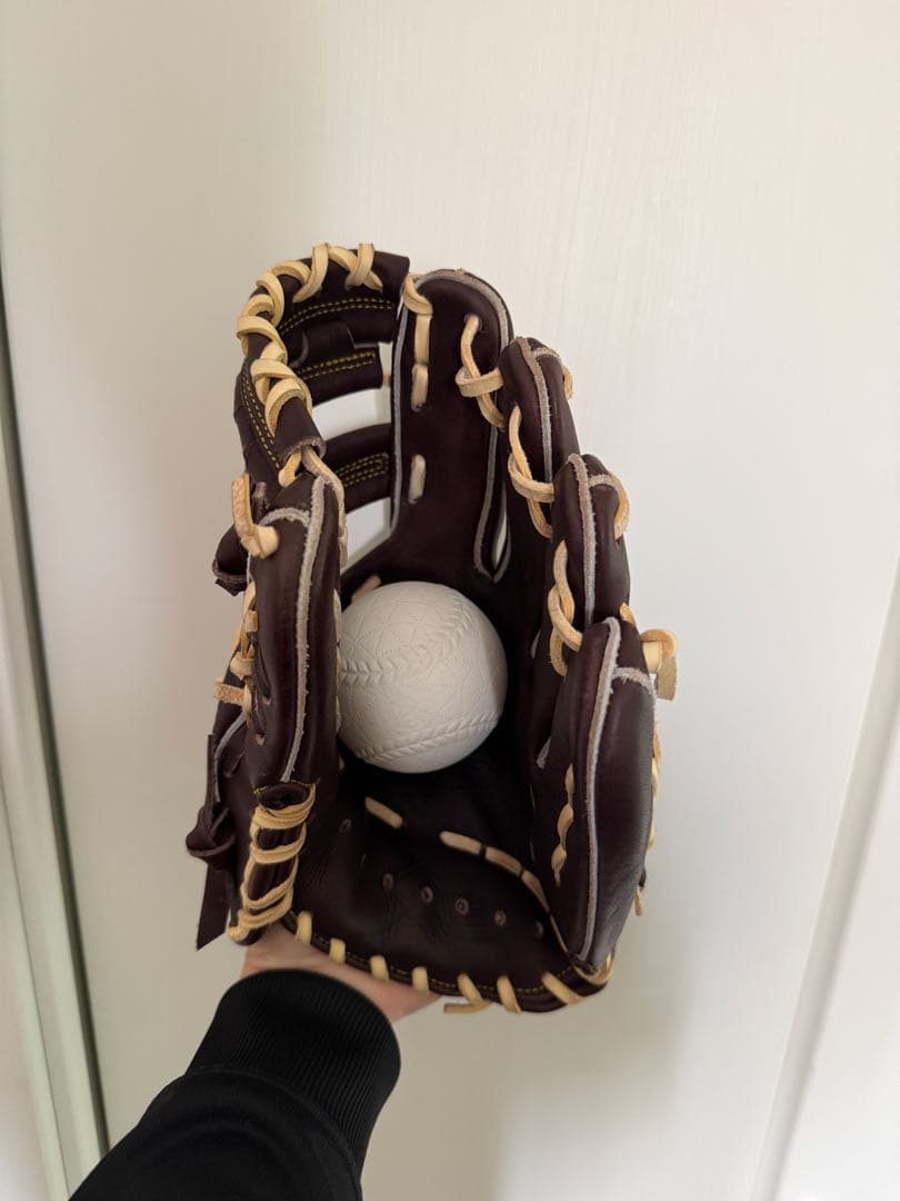 「美品ブラウン 」久保田スラッガー内野用軟式グローブ