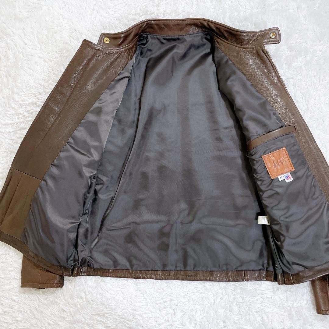 【美品】USA製 ビームスプラス レザーライダースジャケットTALONジップ M