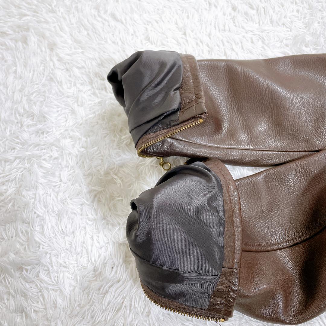 【美品】USA製 ビームスプラス レザーライダースジャケットTALONジップ M