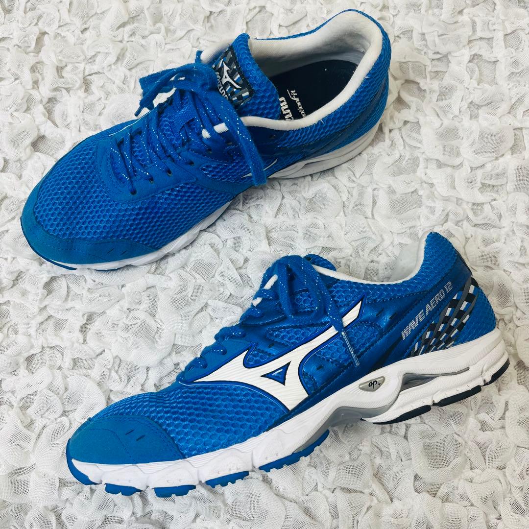 MIZUNOミズノランニングシューズ26青ブルー軽量メッシュ陸上マラソン完売品