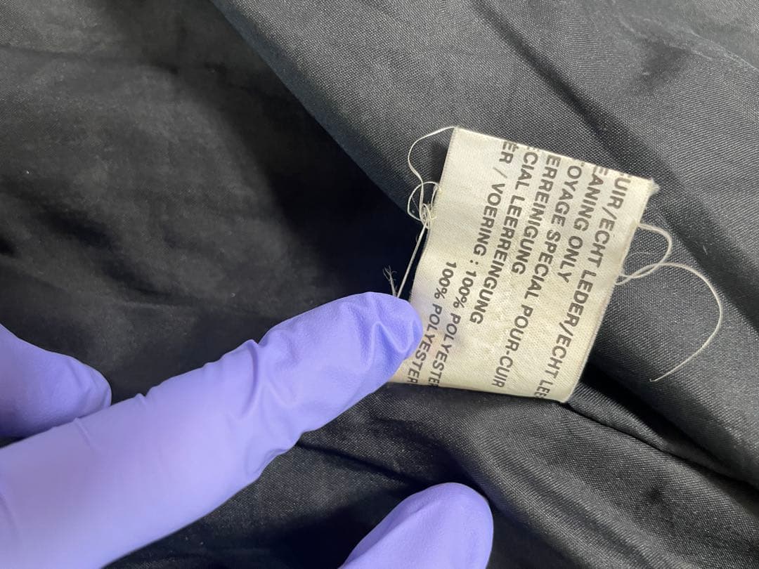 アメリカ国旗刺繍 ブラックレザーライダースジャケット